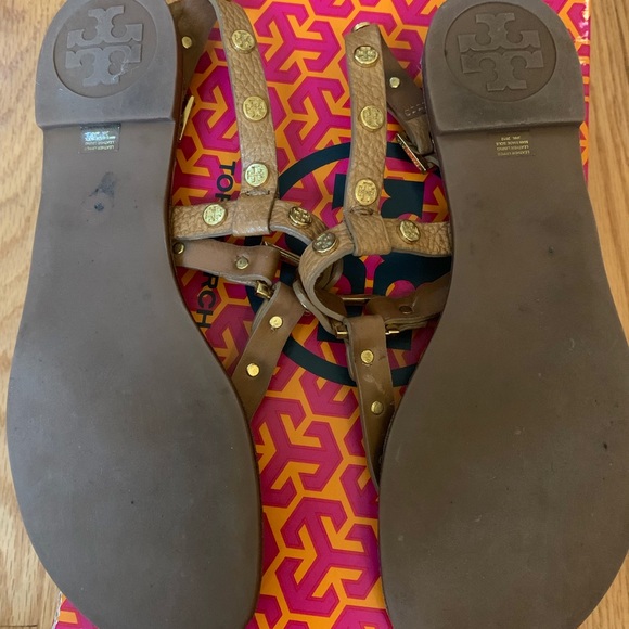Genuine Tory Burch leather sandals. - Picture 6 of 8